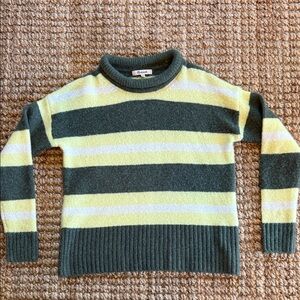 Madewell Women’s XXS Green and Yellow Striped Sweater